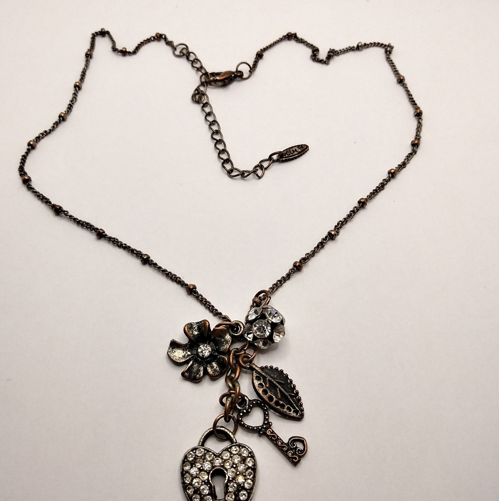 Lock & Key Charm Necklace